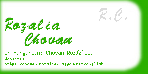 rozalia chovan business card